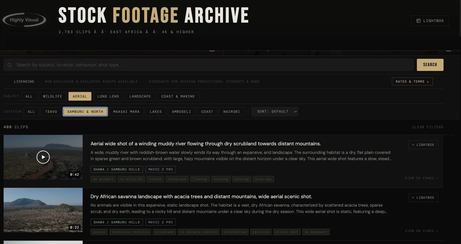 Highly Visual Stock — screenshot of the live platform